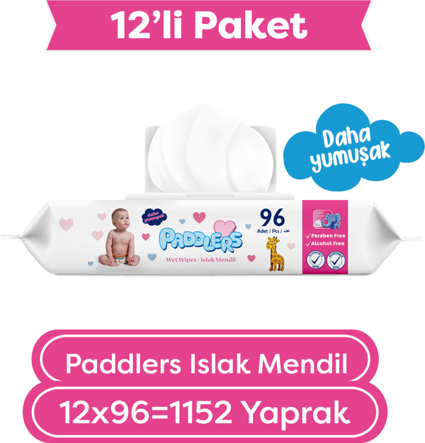 Paddlers Islak Mendil 96x12 li Koli (1152 Yaprak) - Image 1