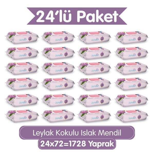 Paddlers Leylak Kokulu Islak Mendil 24x72 li Koli (1728 Yaprak) - Image 1
