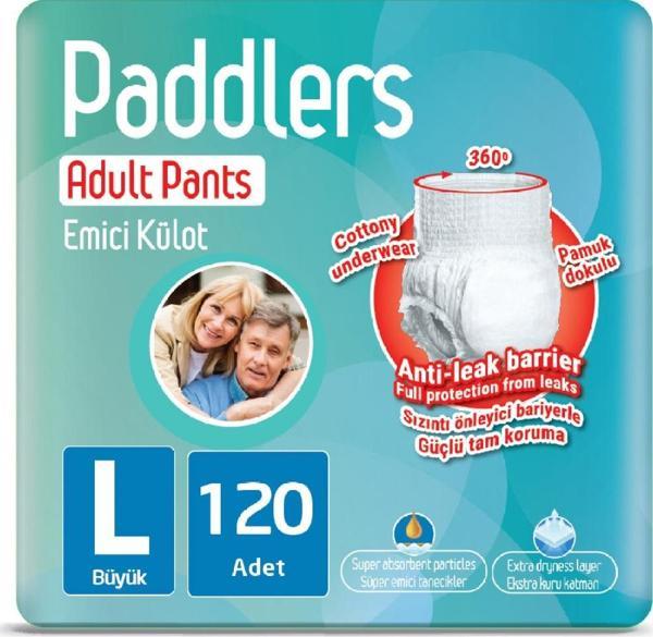Paddlers Yetişkin Hasta Emici Külot Bez Large 120 Adet - Image 1