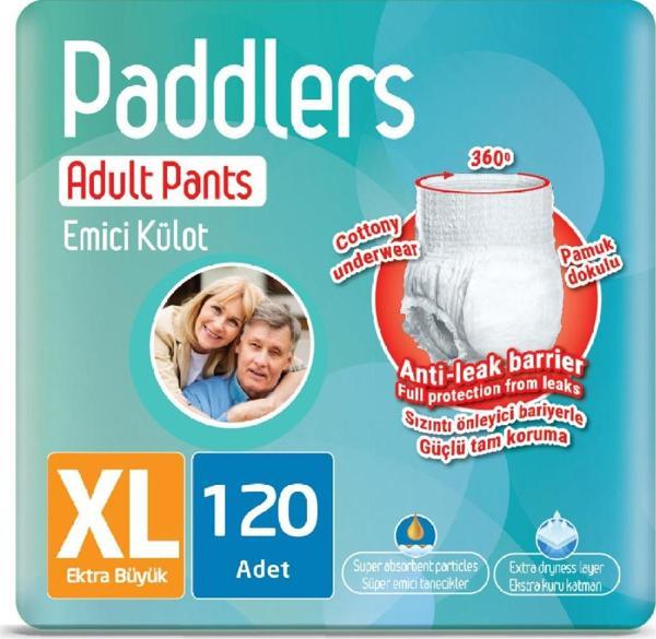 Paddlers Yetişkin Hasta Emici Külot Bez X-Large 120 Adet - Image 1
