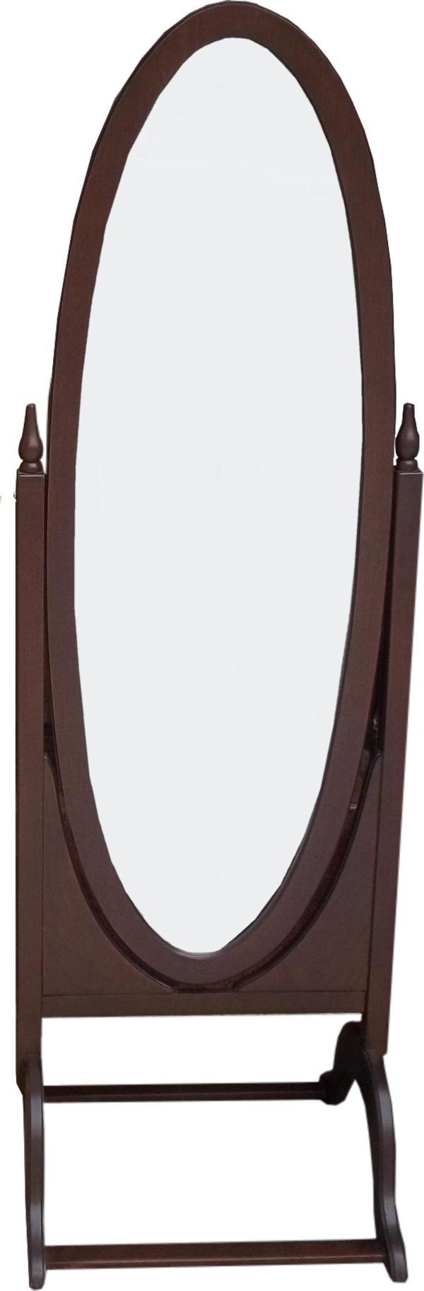  Ayna OVAL12587 Boy Model Kayın MDF Nature Parlak CEVİZ Flotal Kutu sevk El Yapım - Image 1
