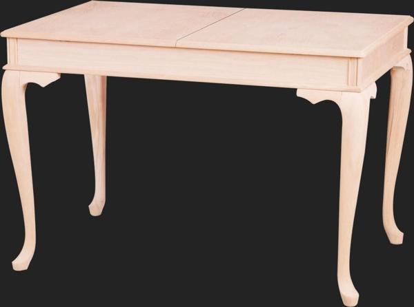 Masa 12528 Klasik MODEL Kayın Kaplama ASLAN Ayak HAM Açılır tabla masa El yapım - Image 1
