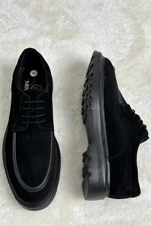 Muggo SAMUEL Garantili Günlük Klasik Hakiki Deri Casual Rahat Ortopedik Kalın Taban Erkek Ayakkabı - Image 1