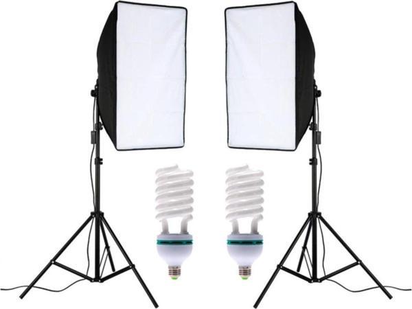 Hlypro 50X70 Softbox Ikili Set 2X85Watt Ampullü - Image 1