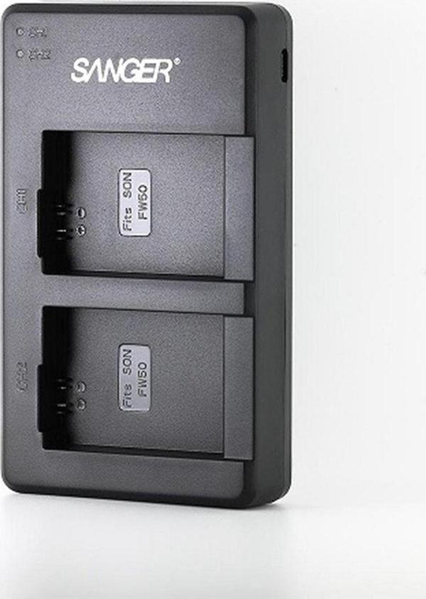 Sanger Sony Np-Fw50 Batarya Uyumlu Ikili Usb Şarj Cihazı - Image 1