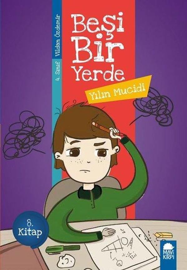 Yılın Mucidi-Beşi Bir Yerde 8.Kitap-4.Sınıf Okuma Kitabı - Mavi Kirpi - Image 1