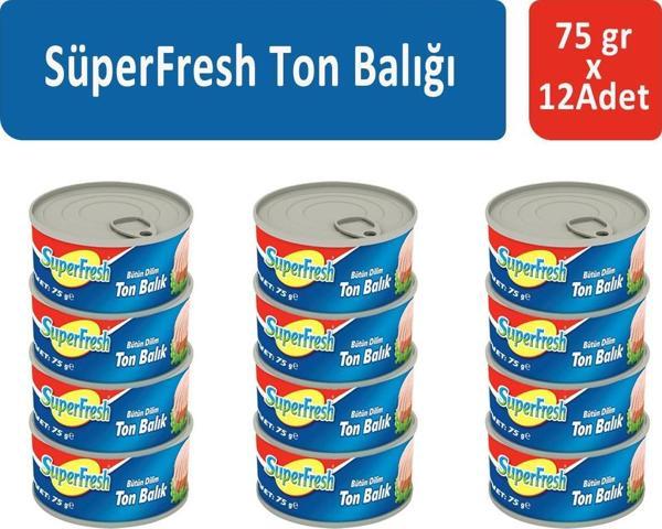 SuperFresh Ton Balığı 75 gr x 12 Adet - Image 1