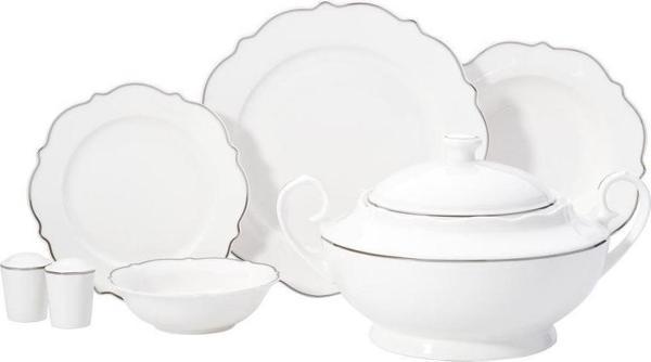 Korkmaz A8248 Eliza Collection 60 Parça Platin Yemek Takımı - Image 1