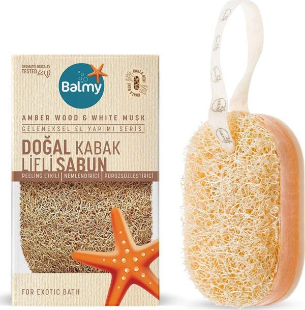 Balmy Doğal Kabak Lifli Sabun - Amber Wood & White Musk - Image 1