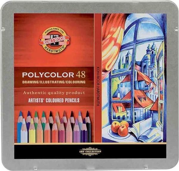 Koh-i Noor Kohinoor Polycolor Artist's Colored 48'li Kuru Boya Kalemi - Image 1