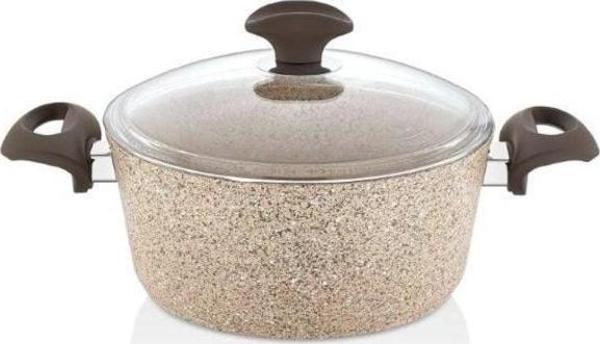 Falez Creamy Granit Tencere Derin Tencere 22 CM - CRE 3019 - Image 1