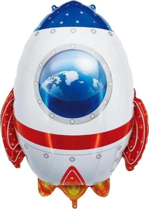 Helyuma Uyumlu Uzay Mekiği Gemisi Folyo Balon Uzay Astronot Kozmos Temalı Folyo Balonlar - Image 1
