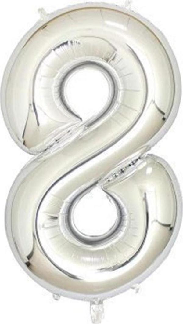 Rakam Folyo Balon Metalik - 8 Yaş Folyo Balon Metalik - 8 Yaş Balonu - Image 1