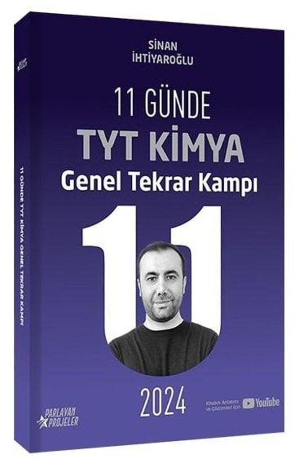 YKS TYT Kimya 11 Günde Tekrar Kampı Video Ders Takip Kitabı - Sinan İhtiyaroğlu Parlayan Projeler - Parlayan Projeler - Image 1