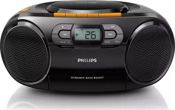 Philips Stereo Cd Kaset Çalar, Taşınabilir Boombox, Usb, Fm, Mp3, Tape, Siyah - Image 1