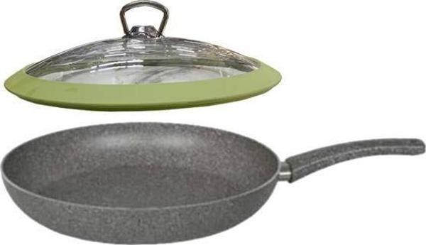Mehtap Granit Tava Yeşil Silikon Kapaklı 26 CM - Image 1