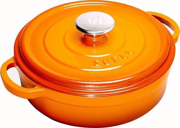 Demirdöküm 28 CM Kısa Tencere Turuncu - Image 1