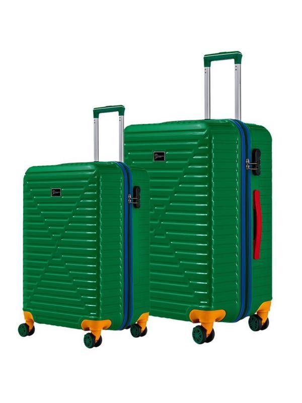 Orta Ve Kabin Boy 2'li Valiz Seti %100 Polikarbon Valiz 4x2 Teker Yeşil 1088 - Image 1