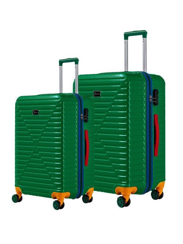 Büyük Ve Orta Boy 2'li Valiz Seti %100 Polikarbon Valiz 4x2 Teker Yeşil 1088 - Image 1