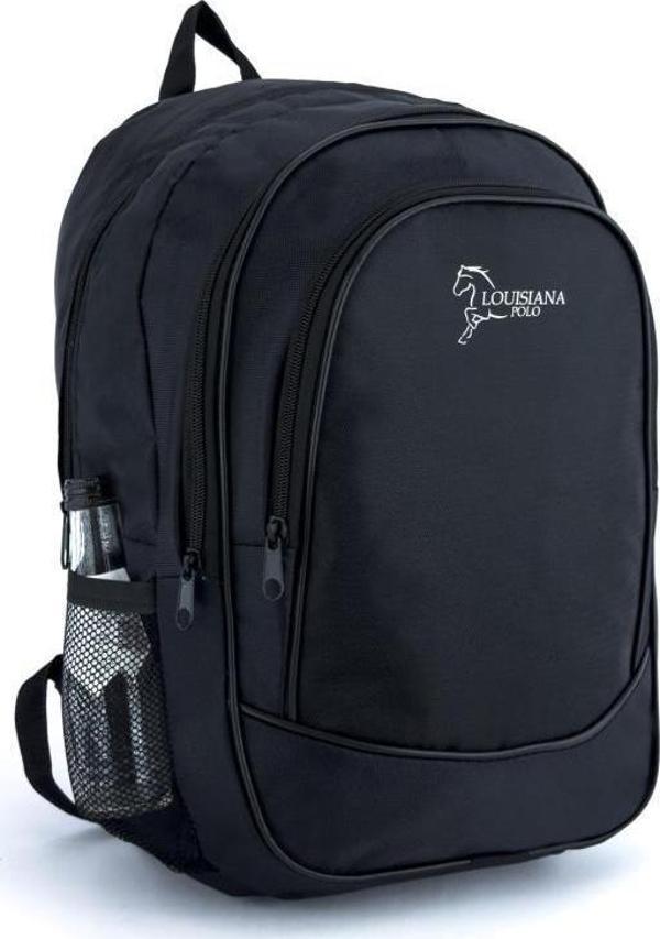 Louisiana Polo 3 Bölmeli Okul Sırt Çantası Siyah 2450 - Image 1