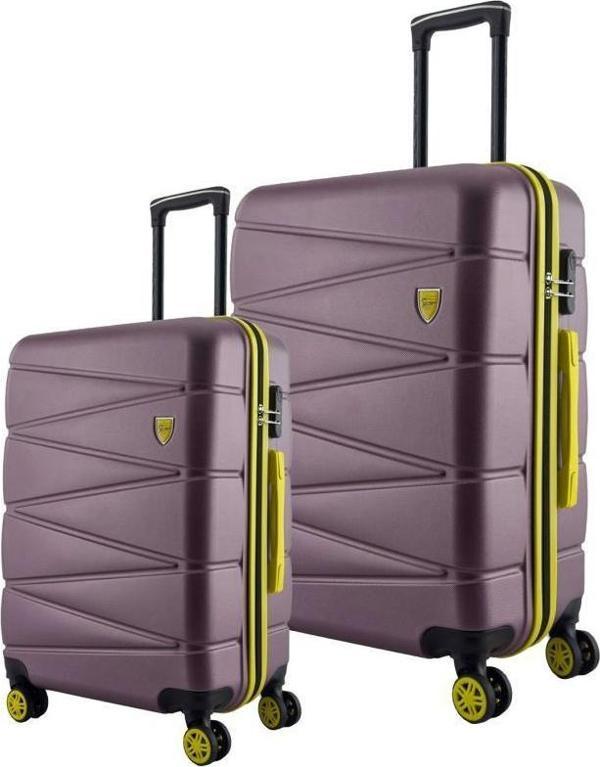 Büyük Ve Kabin Boy 2'li Valiz Seti  4x2 Teker Rose 1164 - Image 1