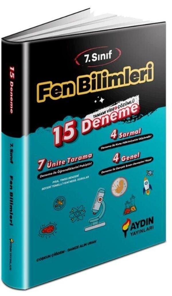 Aydın Yayınları 7. Sınıf Fen Bilimleri 15 Deneme - Aydın Yayınları - Image 1
