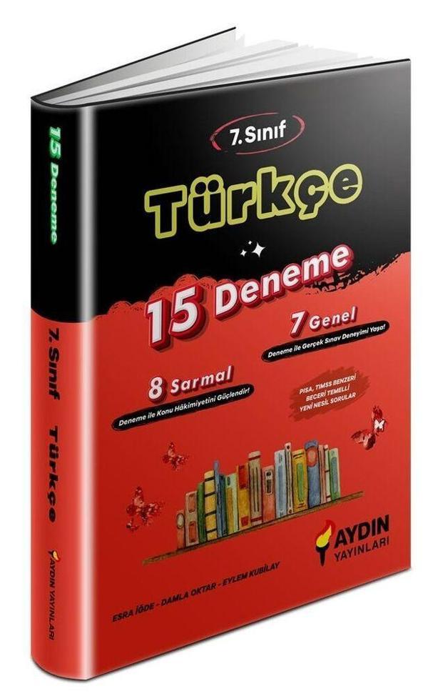 Aydın Yayınları 7. Sınıf Türkçe 15 Deneme - Aydın Yayınları - Image 1