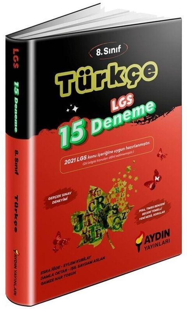 Aydın Yayınları 8. Sınıf LGS Türkçe 15 Deneme - Aydın Yayınları - Image 1