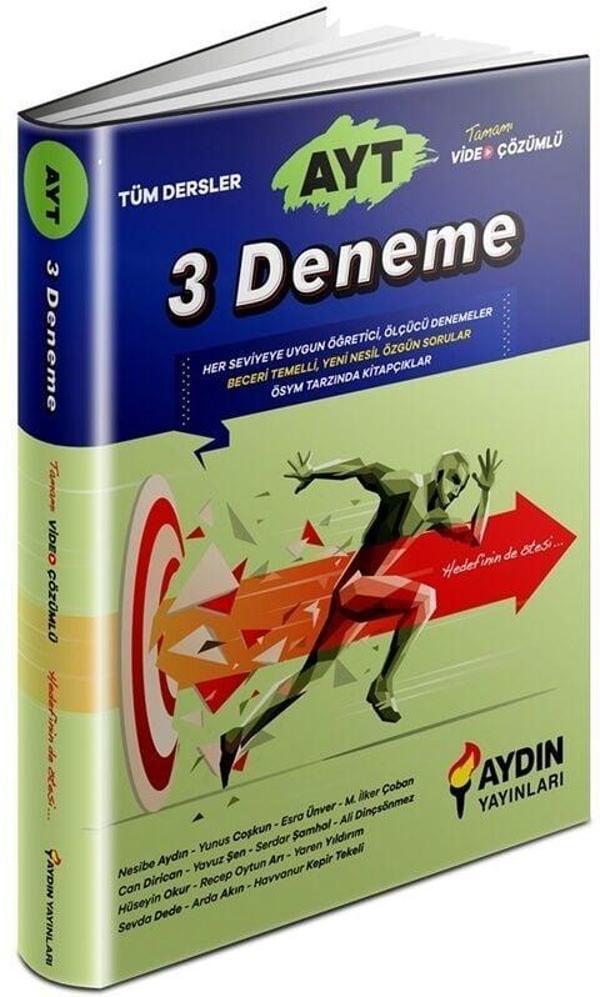 Aydın Yayınları AYT Tüm Dersler 3 Deneme - Aydın Yayınları - Image 1