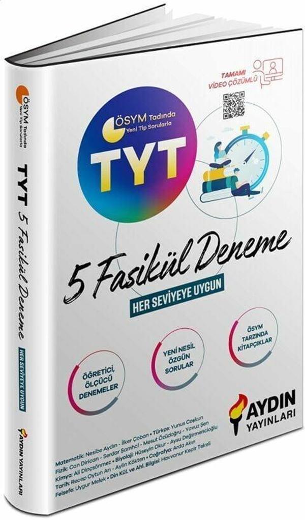 Aydın Yayınları TYT 5 Fasikül Tamamı Video Çözümlü Deneme - Aydın Yayınları - Image 1