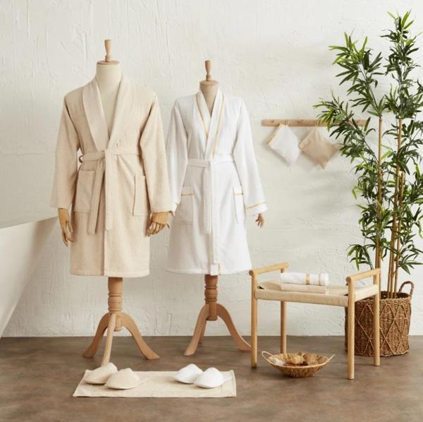 Karacahome Glory Lurex Gold Bej 9 Parça Aile Banyo Seti - Image 1