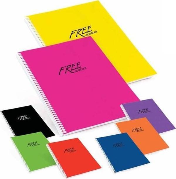 Keskin Free A4 Spiralli Pp Kapak Defter 60 Yaprak Kareli 320402-99 - Image 1