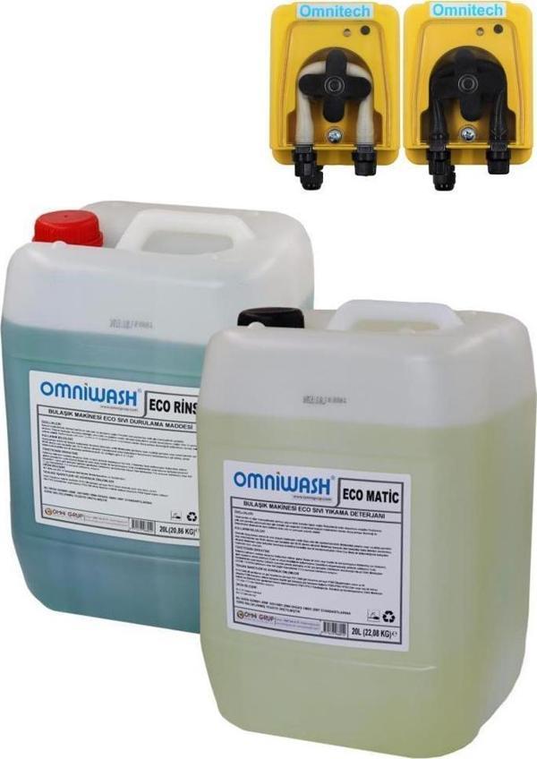 Omniwash Eco Endüstriyel Bulaşık Makine Dozaj Pompa ve Deterjan Seti - Image 1