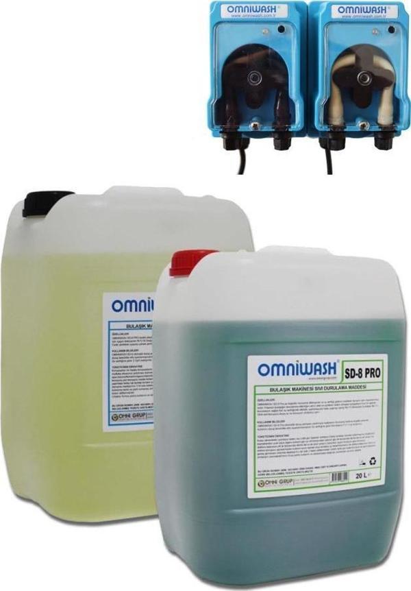 Omniwash Endüstriyel Bulaşık Makine Dozaj Pompa ve Deterjan Seti - Image 1