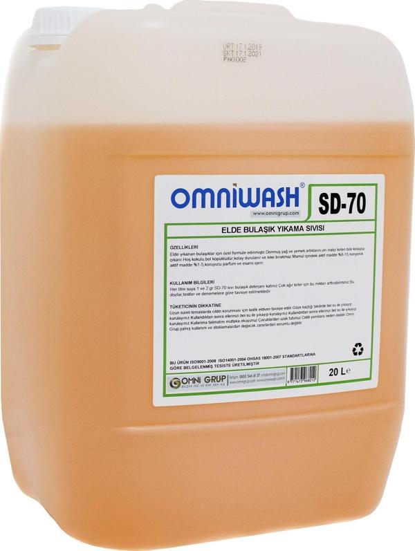 Omniwash SD-70 20 Litre Elde Bulaşık Yıkama Deterjanı  - Image 1