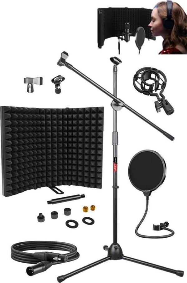 Lastvoice PF-53X Mikrofon Standı Yalıtım Paneli XLR Kablo Pop Filter - Image 1