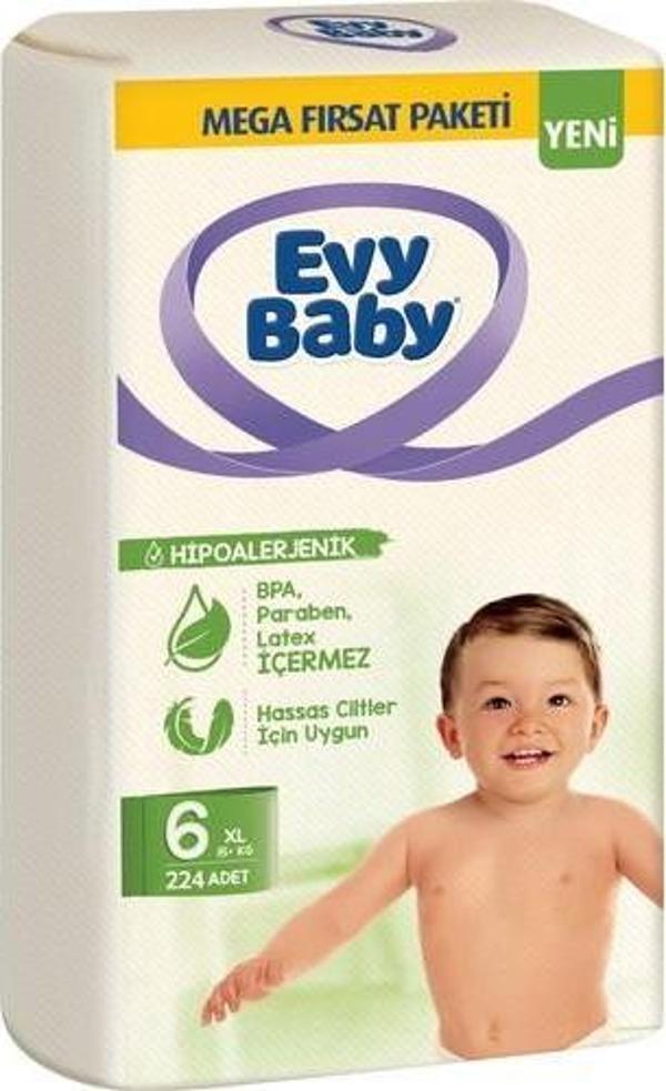 Evy Baby Bebek Bezi Mega Fırsat Paketi 6 Numara 224 Adet - Image 1