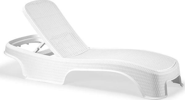 Omnipazar SY2536 Beyaz Brezza Royal Rattan Lüks Şezlong  - Image 1