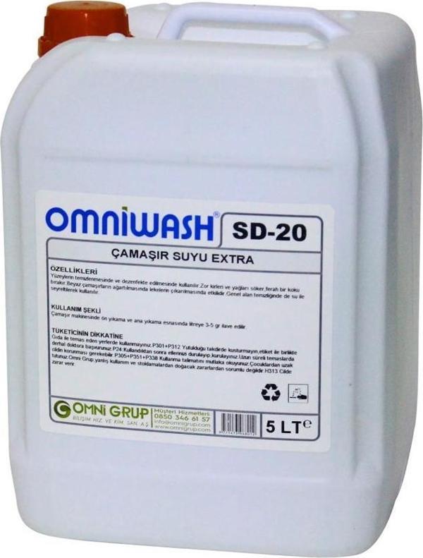 Omniwash SD-20 5000ml Çamaşır Suyu Extra  - Image 1