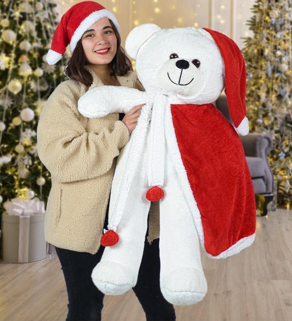 Özgüner Oyuncak 100 Cm Pelerinli Noel Baba Ayıcık Yeni Yıl ,Yılbaşı Hediyesi - Image 1