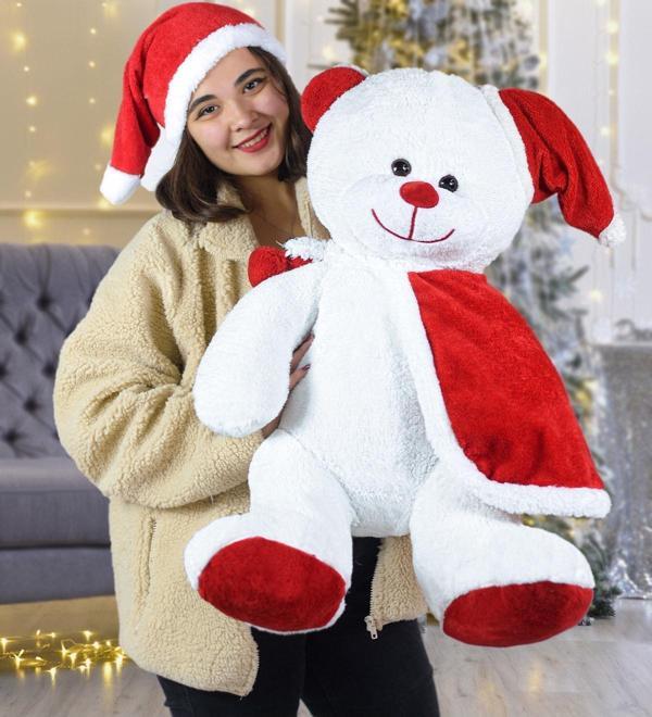 Özgüner Oyuncak 75 Cm Şapkalı Noel Baba Ayıcık Yeni Yıl ,Yılbaşı Hediyesi - Image 1