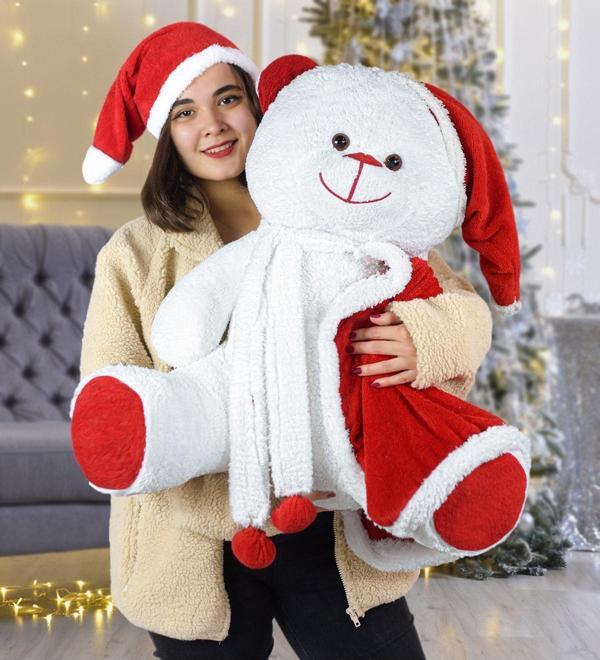 Özgüner Oyuncak 80 Cm Noel Baba Pelerinli Ayıcık Yeni Yıl ,Yılbaşı Hediyesi - Image 1