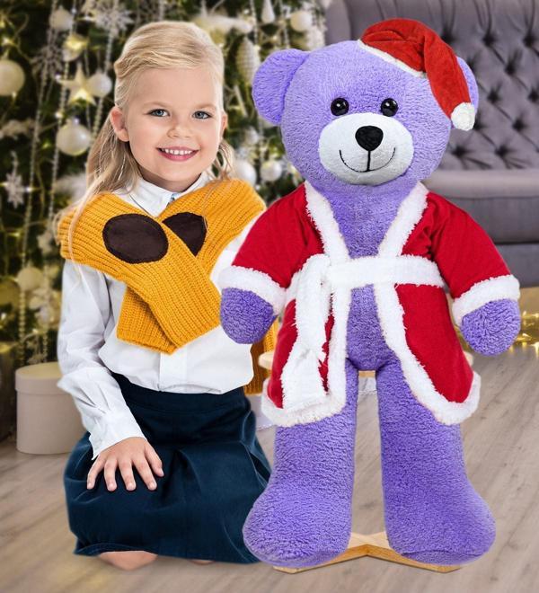 Özgüner Oyuncak 80 Cm Noel Baba Şapkalı Ayıcık Yeni Yıl , Yılbaşı Hediyesi - Image 1