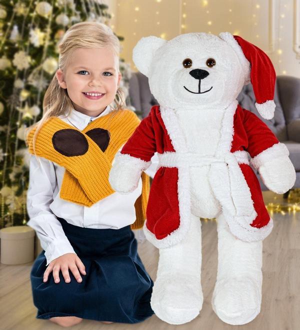 Özgüner Oyuncak 80 Cm Noel Baba Şapkalı Ayıcık Yeni Yıl ,Yılbaşı Hediyesi - Image 1