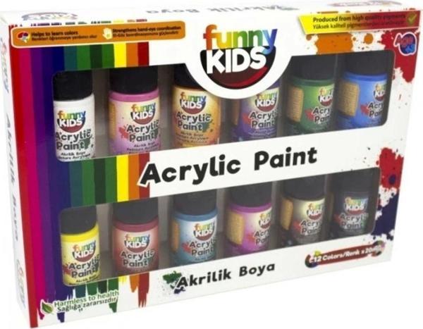 funny kids Funny Kıds Akrilik Boya 12 Renk - Image 1