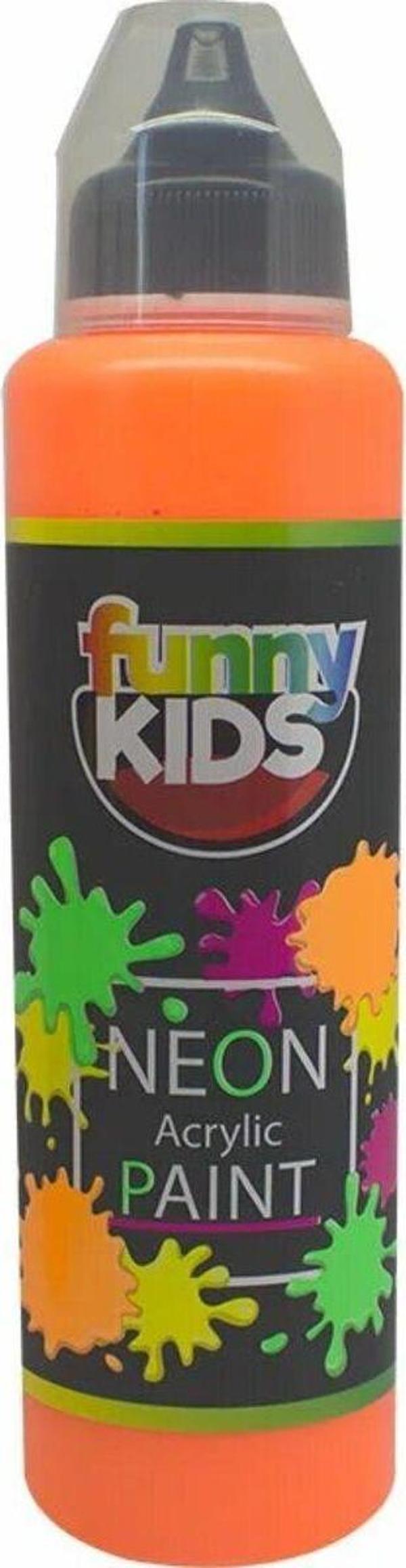 Rich Funny Kids Neon Akrilik Boya 500cc - 4806 Turuncu - Image 1