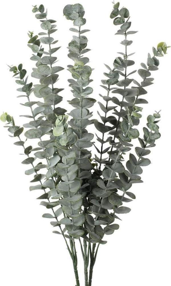 Netten Evime 3lü Set Yapay Çiçek Pastel Yeşil Okaliptus 3Dallı Uzun Dal 76 cm Eucalyptus - Image 1