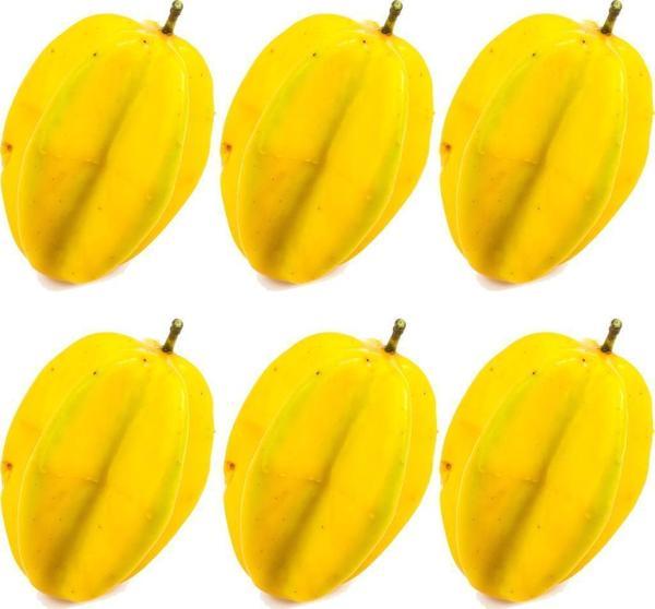 Netten Evime Yapay Meyve Carambole Star Fruit Yapay Yıldız Meyvesi Sarı 6 Lı Paket - Image 1