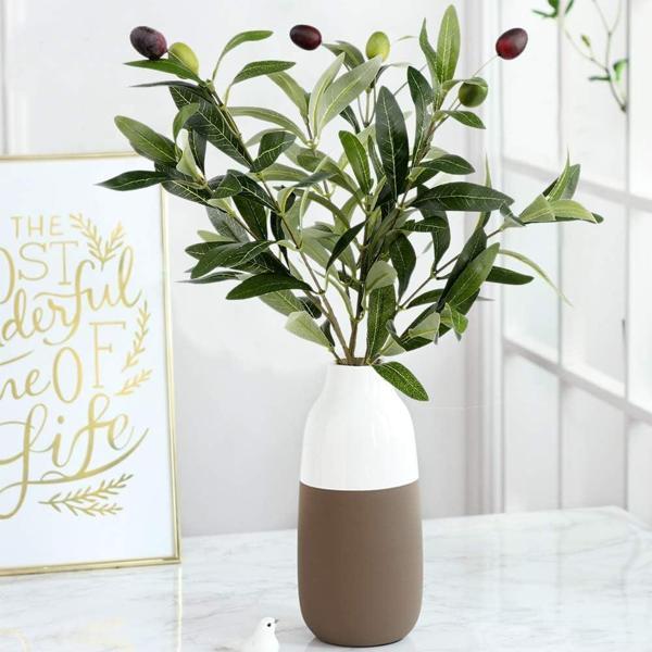 Yapay Zeytin Dalı 45cm 4 Meyveli Yapay Çiçek - Image 1