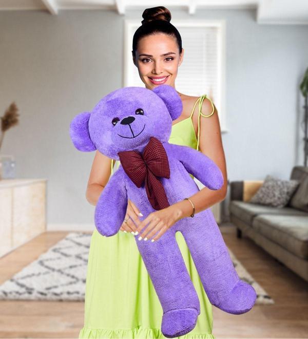 Pandamkee 120-100 Cm Papyonlu Büyük Beyaz Ayıcık (%100 Yerli) - Image 1